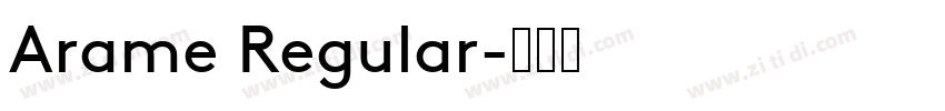 Arame Regular字体转换